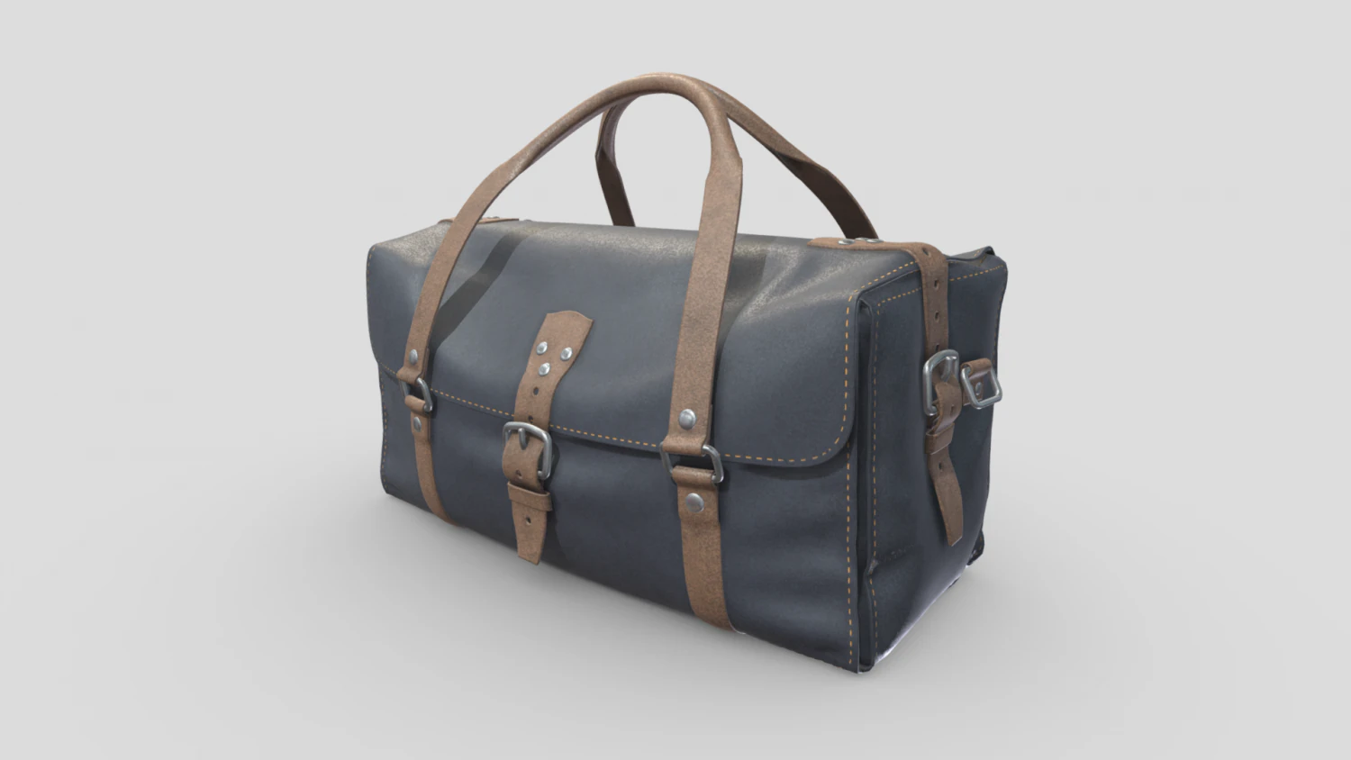 Leather Bag v2 PBR Material 3D Model .c4d .max .obj .3ds .fbx .stl .blend 