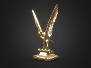 Gold Hawk Statue 3D Модель