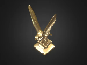 Gold Hawk Statue 3D Model