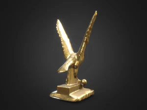 Gold Hawk Statue 3D Model