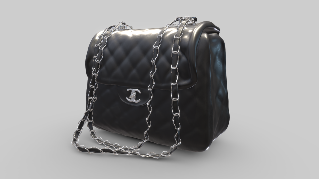 Chanel Leather Bag for Women 3D Model .c4d .max .obj .3ds .fbx .stl .blend 