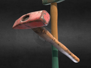 Hammer Remeshed 2pcs Modelo 3D