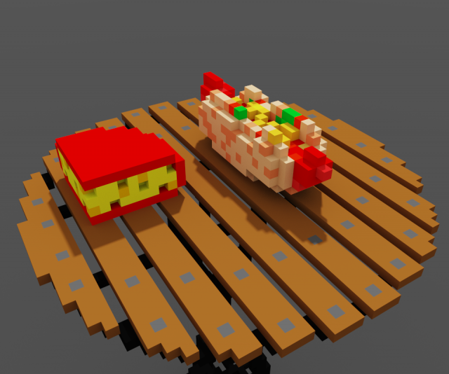HotDog 3Dモデル .c4d .max .obj .3ds .fbx .stl .blend 