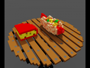 HotDog Model 3D