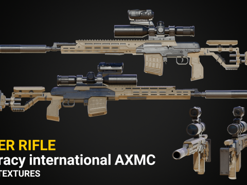 Sniper Rifle AXMC Modelo 3D