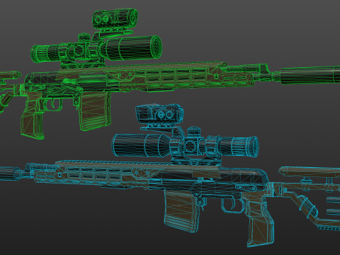 Sniper Rifle AXMC 3D Model