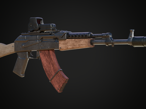 AK-47 Assault Rifle 3D मॉडल