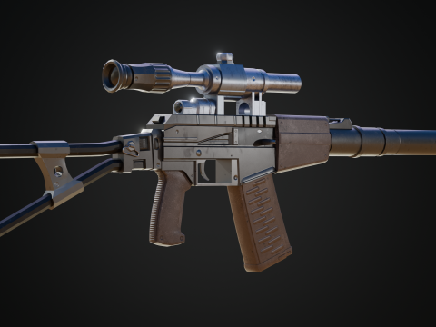 AS VAL ASSUALT Rifle 3D Model