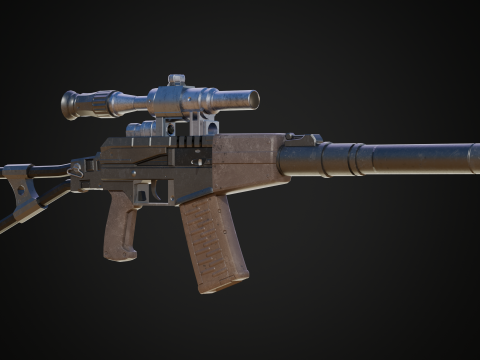 AS VAL ASSUALT Rifle 3D Model