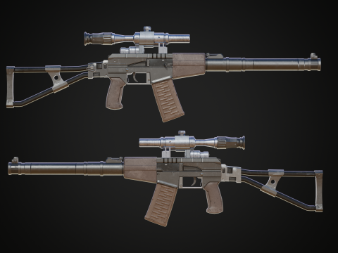AS VAL ASSUALT Rifle 3D Model