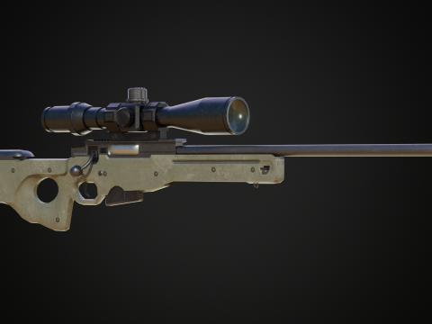 AWP Sniper Rifle 3D Model