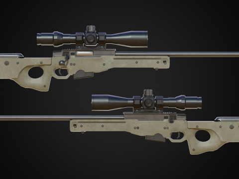 AWP Sniper Rifle 3D Model