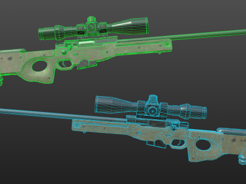 AWP Sniper Rifle 3D Model