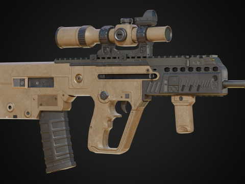 IWI Tavor Assualt Rifle 3D 模型