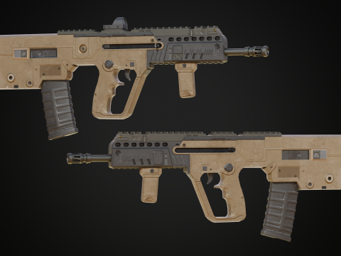 IWI Tavor Assualt Rifle 3D 模型