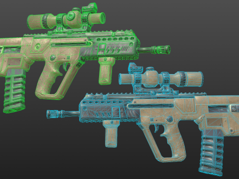 IWI Tavor Assualt Rifle 3D 模型
