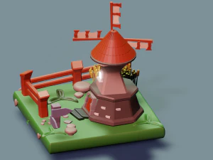 Casa del mulino Modello 3D