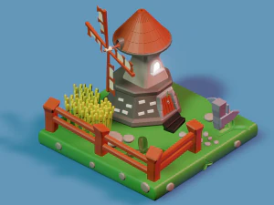Mill house 3D Model