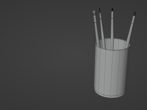 Realistic Brushes pot 3D 模型