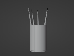 Realistic Brushes pot 3D 模型