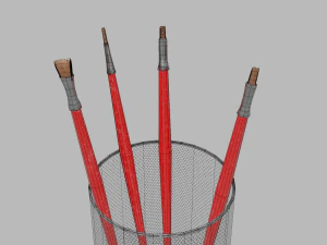 Realistic Brushes pot 3D Model