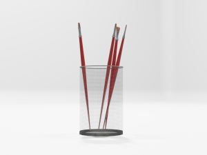 Realistic Brushes pot 3D 模型