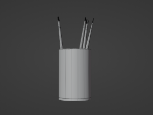 Realistic Brushes pot 3D 模型