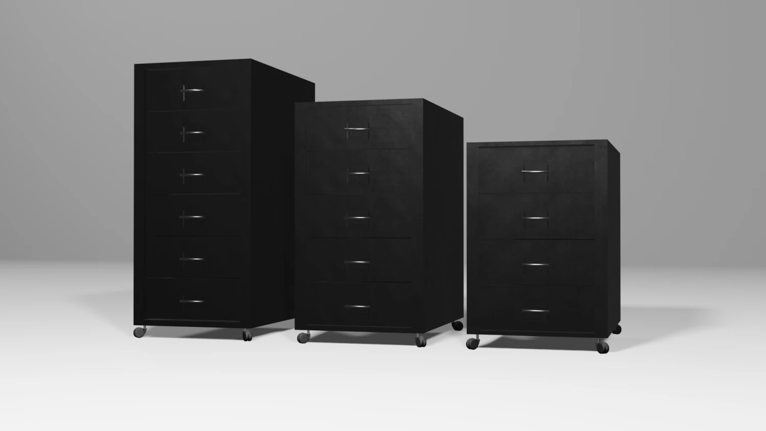 Realistic office drawer units 3D Model .c4d .max .obj .3ds .fbx .stl .blend 