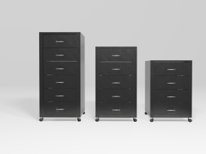 Realistic office drawer units 3D मॉडल