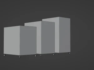 Realistic office drawer units 3D Model