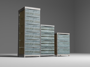 Drawers realistics old wood 3D 모델