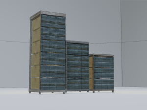 Drawers realistics old wood 3Dモデル