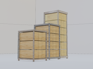 Drawers realistics old wood 3Dモデル