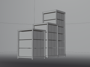Drawers realistics old wood 3Dモデル