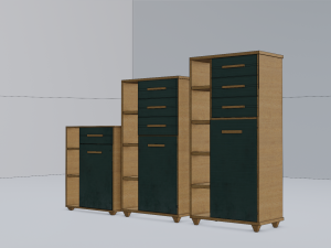 Realistic drawers room design 3D 모델