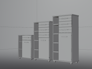 Realistic drawers room design 3D 모델