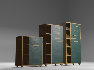 Realistic drawers room design 3D 모델