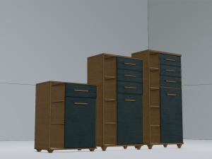 Realistic drawers room design 3D 모델