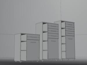 Realistic drawers room design 3D 모델
