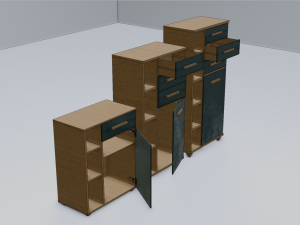 Realistic drawers room design 3D 모델