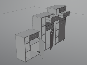 Realistic drawers room design 3D 모델