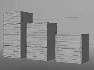 Modern reailistic drawers 3D Модель