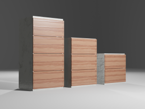 Modern reailistic drawers 3D Модель