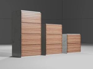 Modern reailistic drawers 3D Model