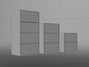 Modern reailistic drawers 3D Модель