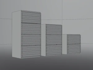 Modern reailistic drawers 3D Model