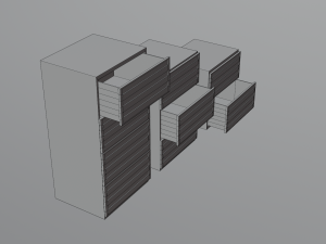 Modern reailistic drawers 3D Модель
