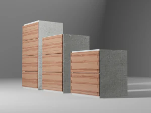 Modern reailistic drawers 3D Model