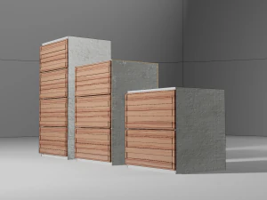 Modern reailistic drawers 3D Model