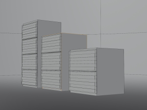 Modern reailistic drawers 3D Модель